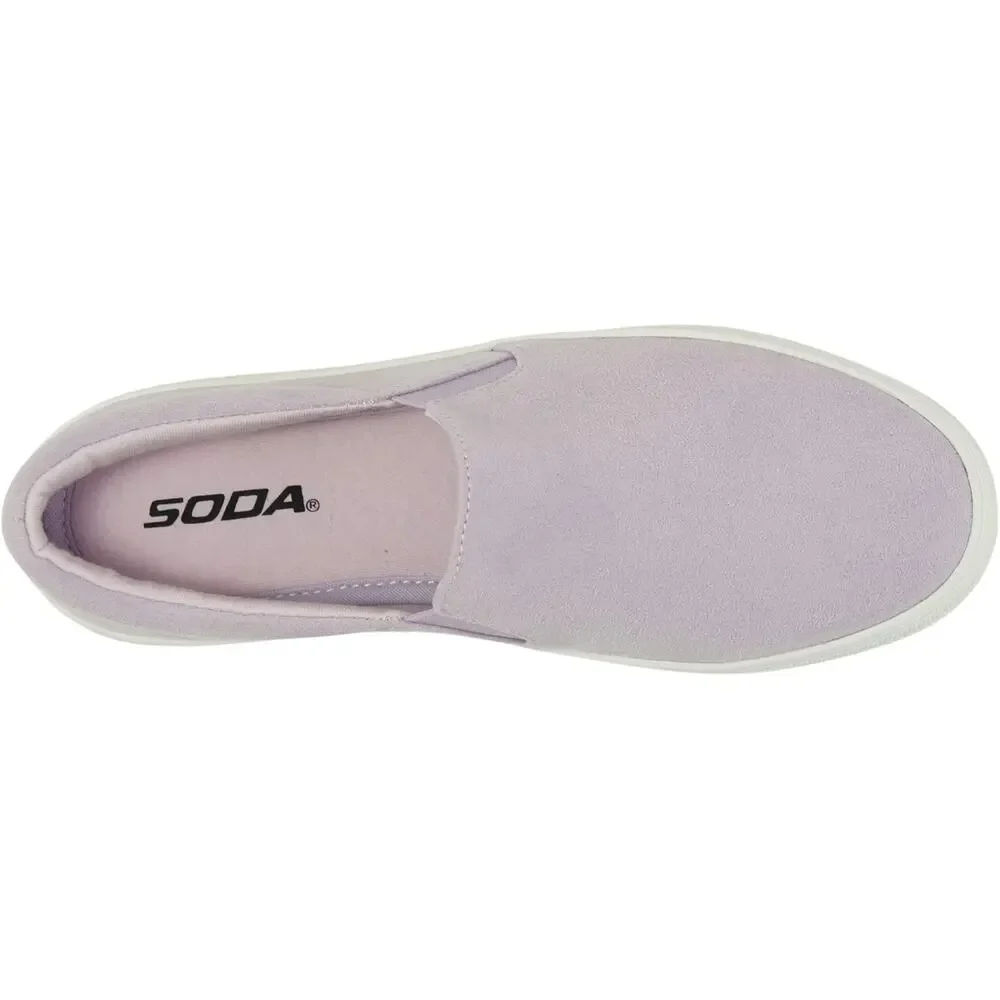 Women’s Platform Slip On Sneakers Lavender Loafers Soda Hike-G Size 6.5 - Picture 5 of 5